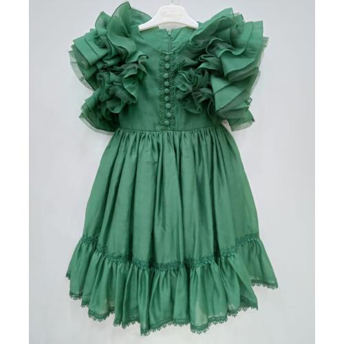 فستان بنات أخضر