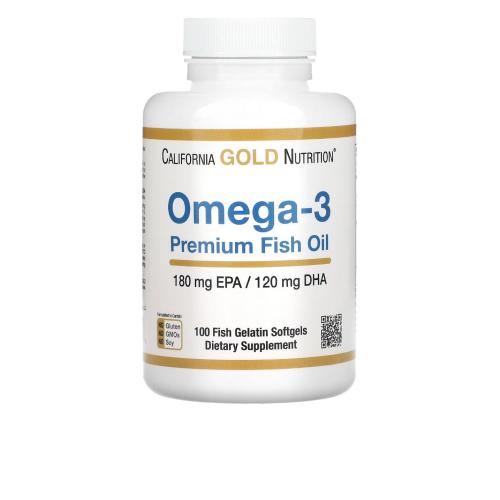 زيت سمك ممتاز يحتوي على أوميجا 3 من California Gold Nutrition 180g